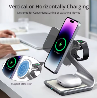 3 in 1 Magnetic Wireless Charger for Apple